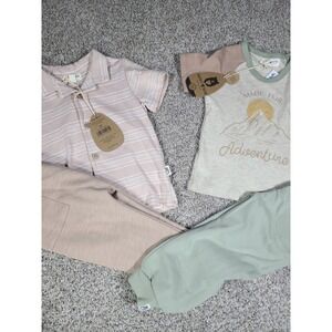 NWT Rabbit and Bear organic 2T 2x outfits!